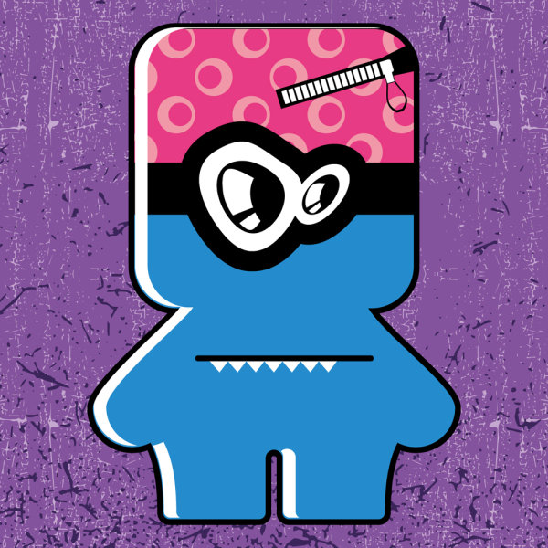 Funny cute cartoon 01 - vector material