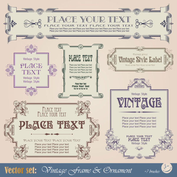 European pattern border 04 - vector material