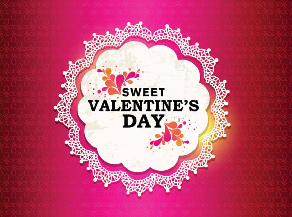Valentine labels background - Vector