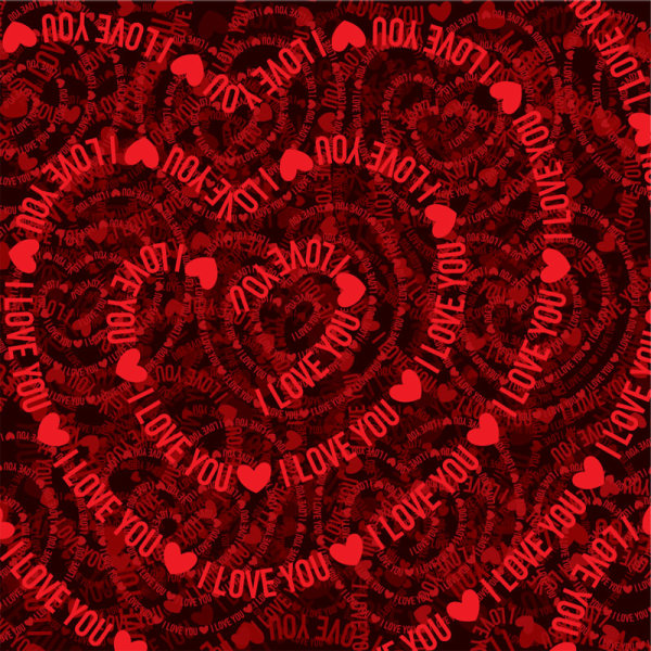 Valentine hearts background 01 - vector material