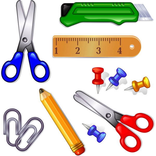 The cartoon learning tools - vector material