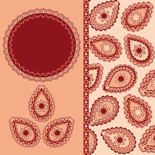 Beautiful pattern background 02 - vector material