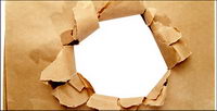 Hole in the paper picture material