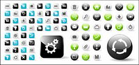 web2.0 web design round with a square icon icon vector material