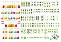 Environmental protection tags with the vector graphics material