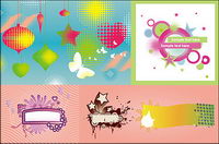 the trend of design elements vector material