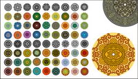 Variety of classical elements in a circular pattern vector material-1