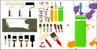 So paint paint paint brushes Vector material