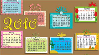 Lovely 2010 calendar vector material