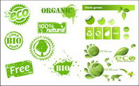 Some eco theme icon vector material