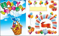 Happy birthday vector source material 2