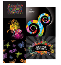 Flowery butterfly modelling vector of material