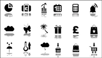 Concise black icon vector material