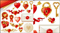 ++Golden love element vector material++
