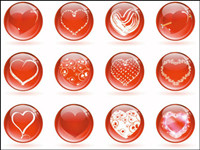 Gorgeous love the icon - vector material