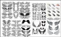 A variety of wings totem vector material