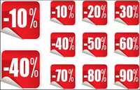 Sale stickers icon vector