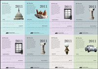 6 exquisite 2011 Calendar Template - Vector