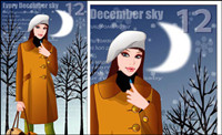 winter women Vector 4