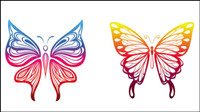 Butterfly paper cutting - vector