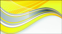 Bright yellow line text box vector material -2