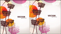 Lovely flowers vector material -4