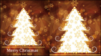 Brown gorgeous Christmas background 03 - vector material
