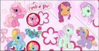 horse Pegasus cute cartoon flowers