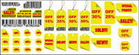 Yellow Sale Tag Vector material