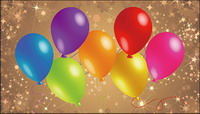 Star background Vector Colorful balloon material