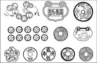 Chinese Coins Vector material