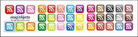 rss subscribers crystal texture of small icon (the button)