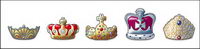 Variety of fine crown icon transparent png