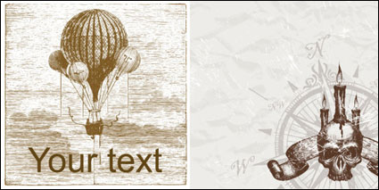 Skull candle hot air balloon Vector Prime