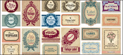 European retro label Vector