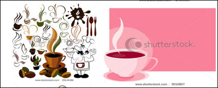 Vector coffee icon and background material