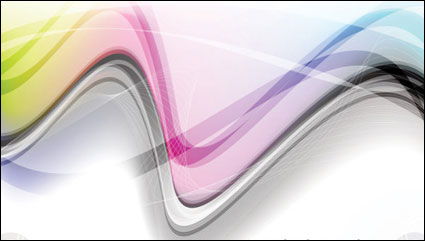 The trend of dynamic flow line gorgeous 01 - Vector