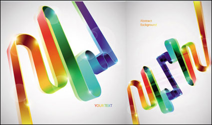 Colorful ribbons vector