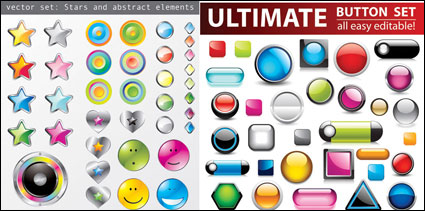 All kinds of crystal texture of three-dimensional icon