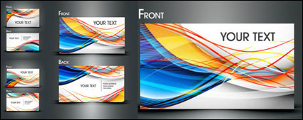 Dynamic lines of the business card template - vector material