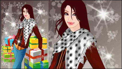Winter Women vector 10