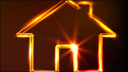 Glare small house vector material