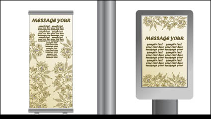 Light box billboards template design vector material -3