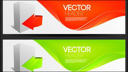 Fashion arrow banner design vector material -2