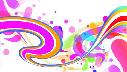 The black background of the colorful pattern vector material -4