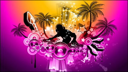 Brilliant dynamic music elements 02 - vector