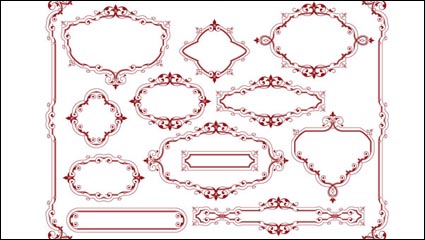 European-style lace pattern 05-- vector material