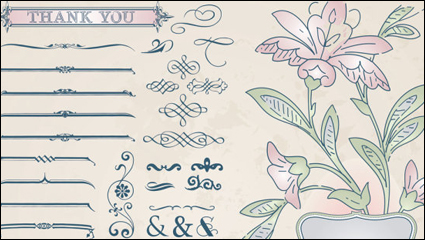 European-style lace pattern 02-- vector material
