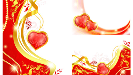 Heart-shaped pendant vector