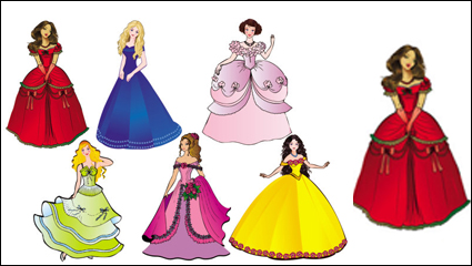 Beautiful princess 02 - vector